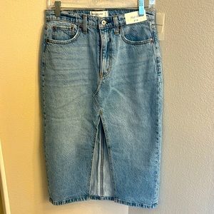 Abercrombie midi denim skirt